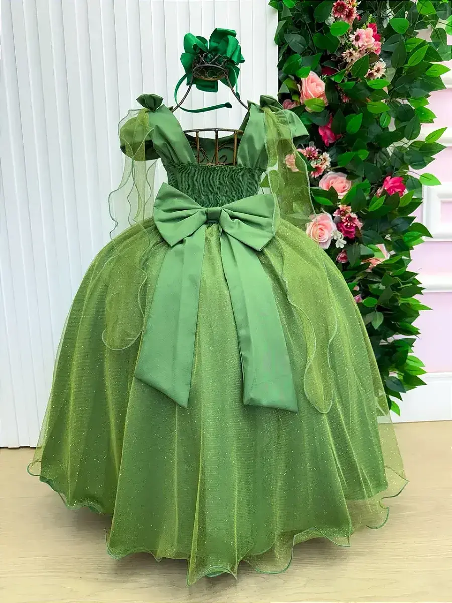 Vestido longo diamante verde militar, foto 8