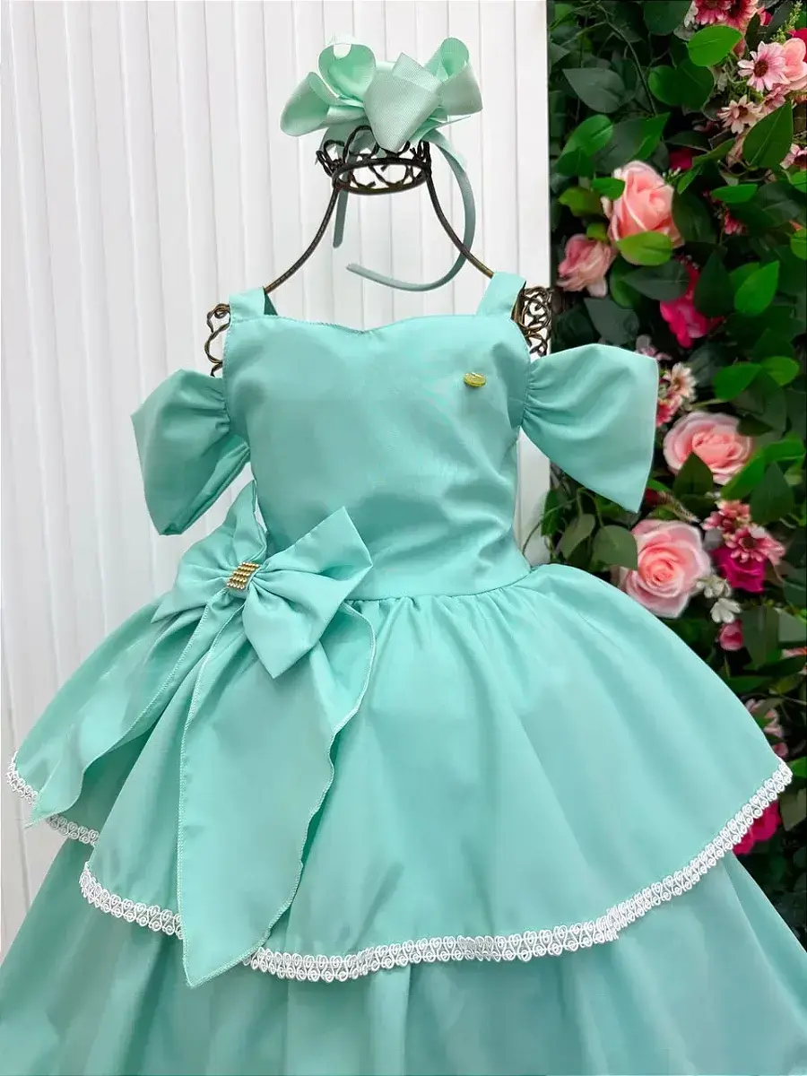 Vestido longo safira verde menta, foto 4