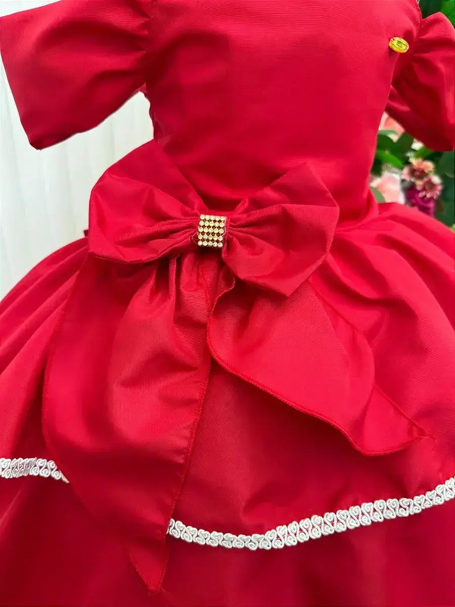 Vestido longo safira vermelho, foto 4