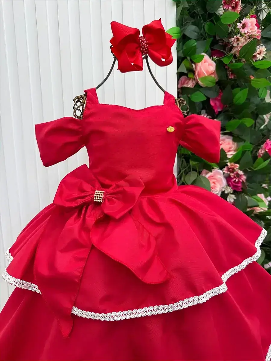 Vestido longo safira vermelho, foto 5