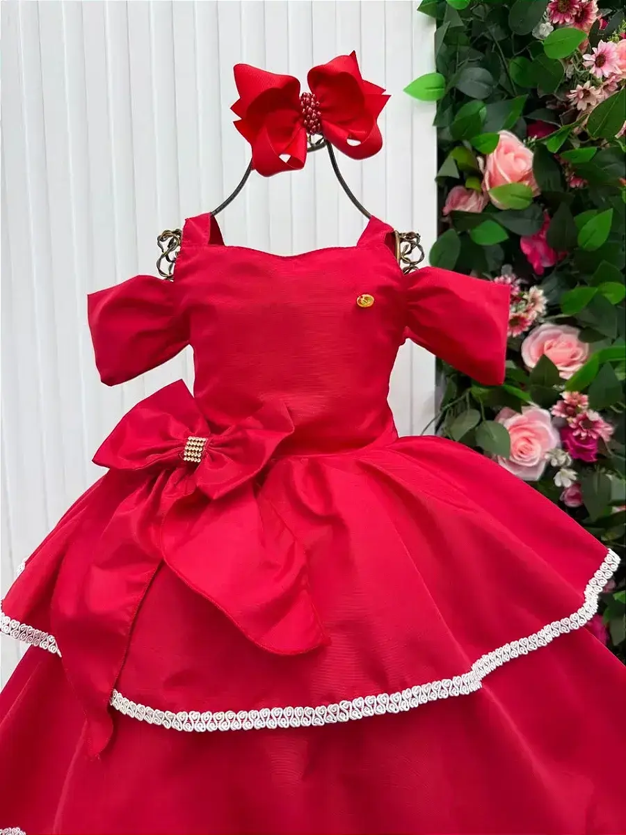 Vestido longo safira vermelho, foto 6
