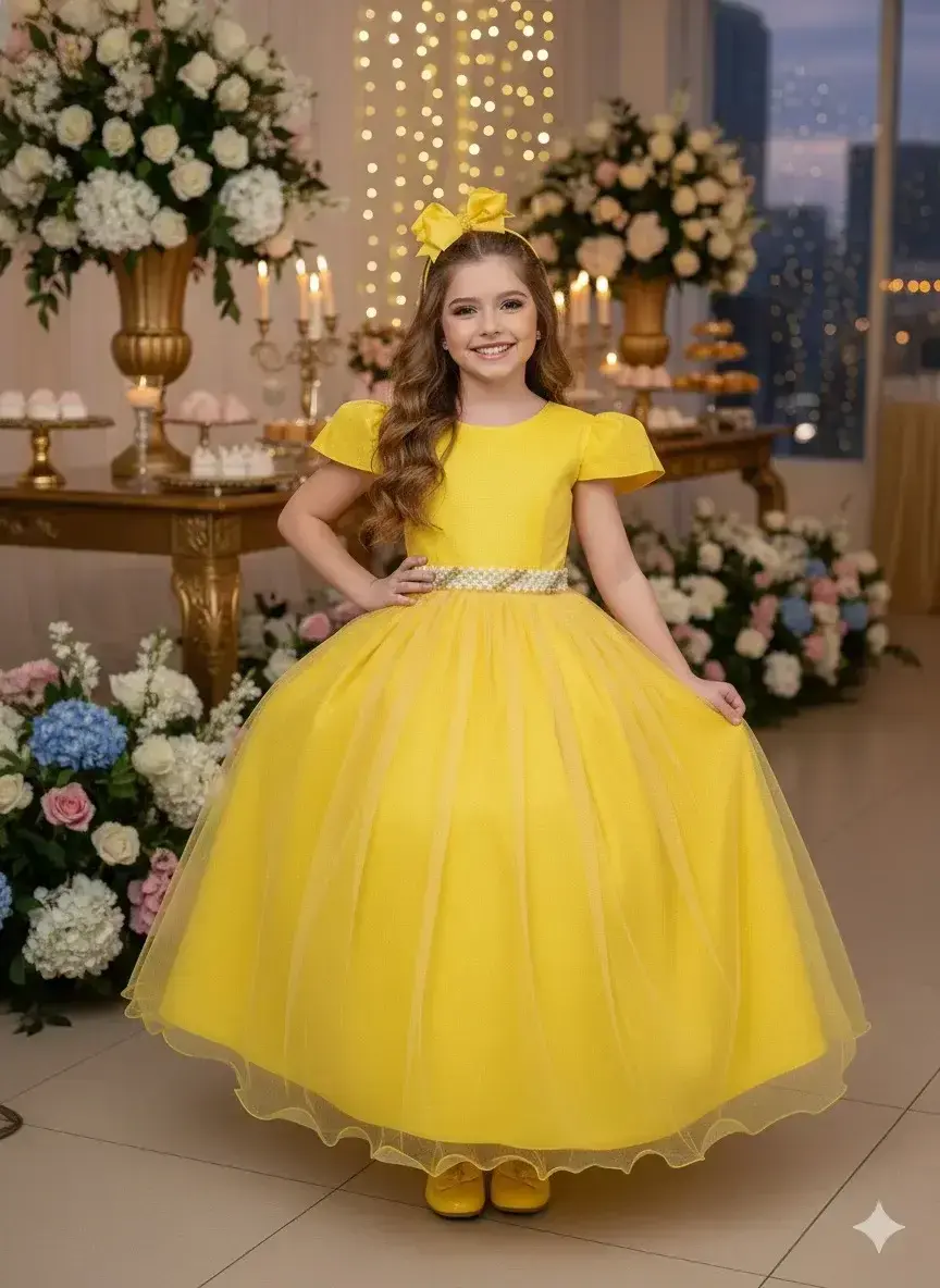Vestido longo heloisa amarelo, foto 3