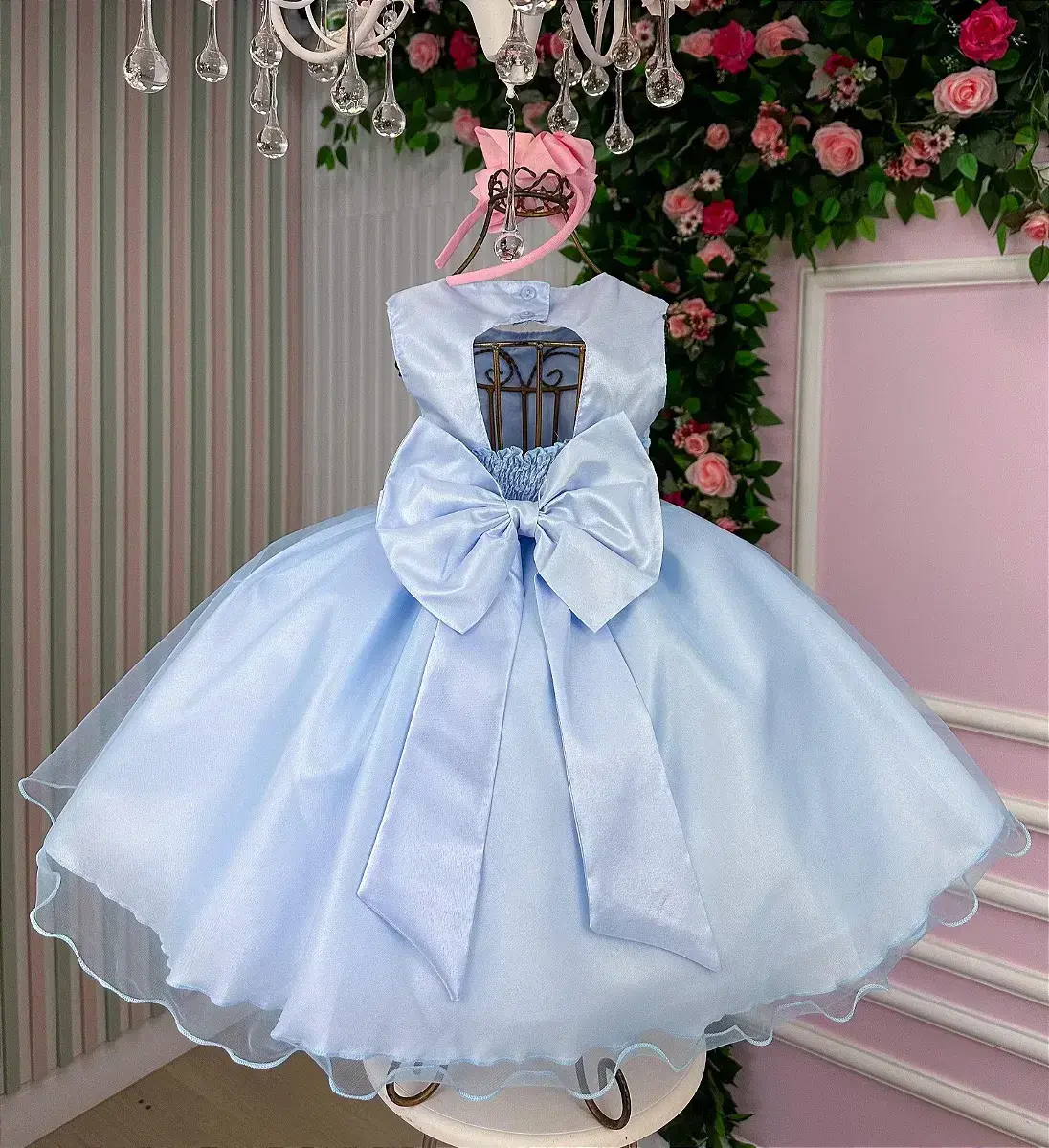 Vestido jardim das borboletas azul viviane, foto 3
