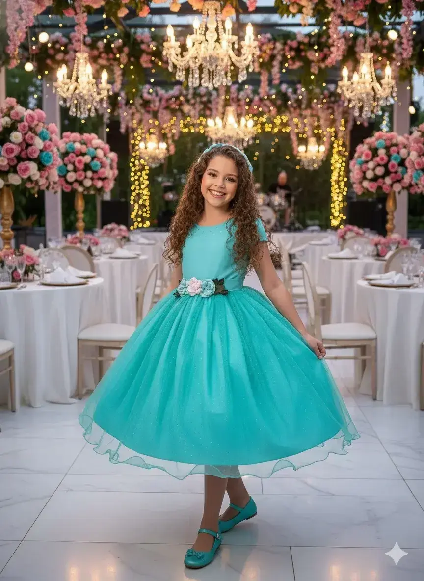 Vestido luiza verde tiffany, foto 3