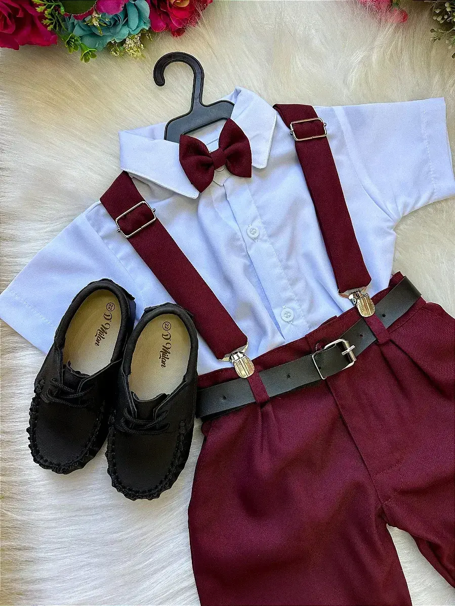 Conjunto social shorts ravi marsala, foto 3