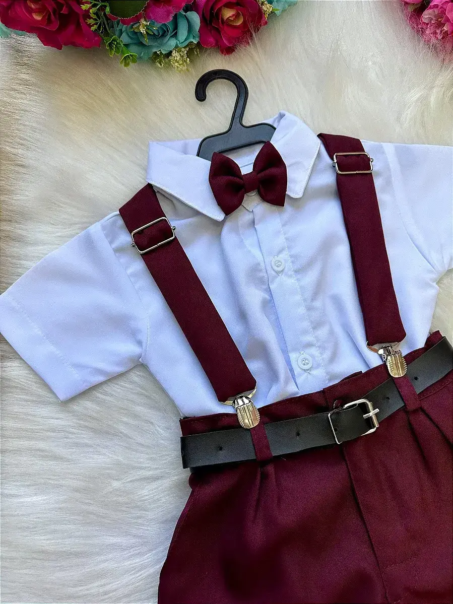 Conjunto social shorts ravi marsala, foto 4