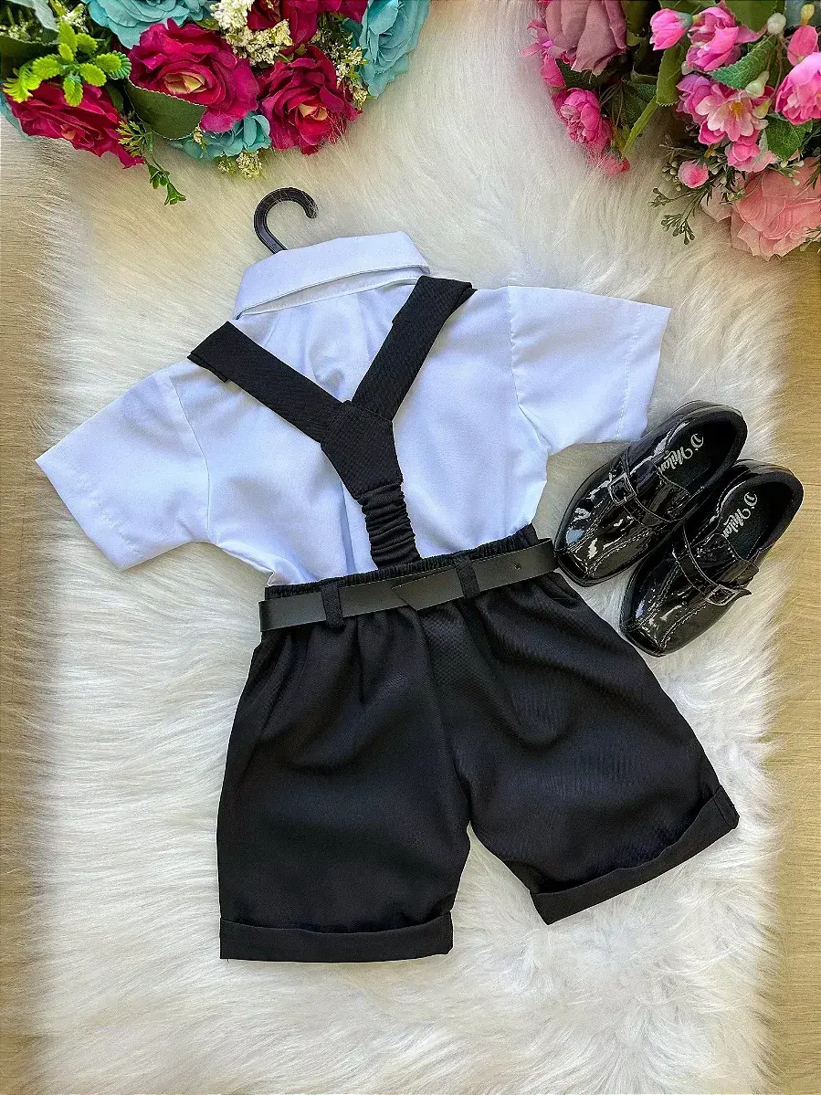 Conjunto social shorts ravi preto, foto 7