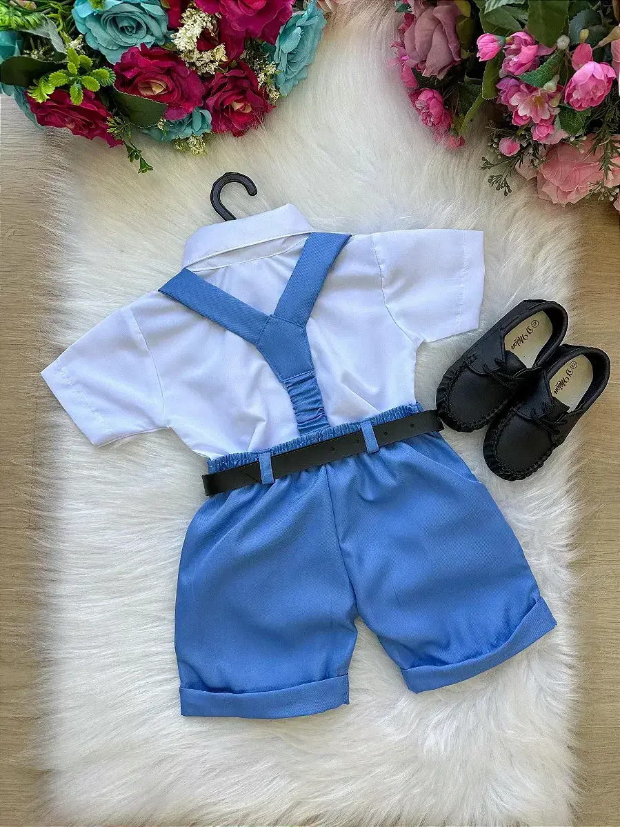 Conjunto social shorts ravi azul serenity, foto 6