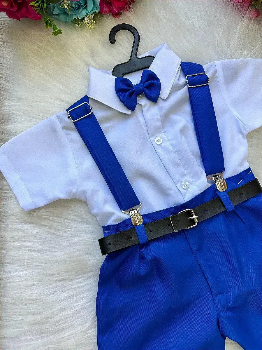 Conjunto social shorts ravi azul royal, foto 2