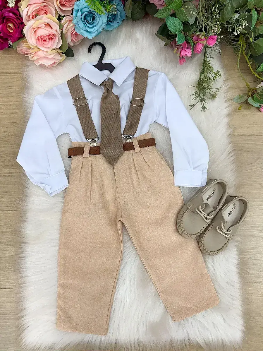 Conjunto rafael suspensorio caramelo beige