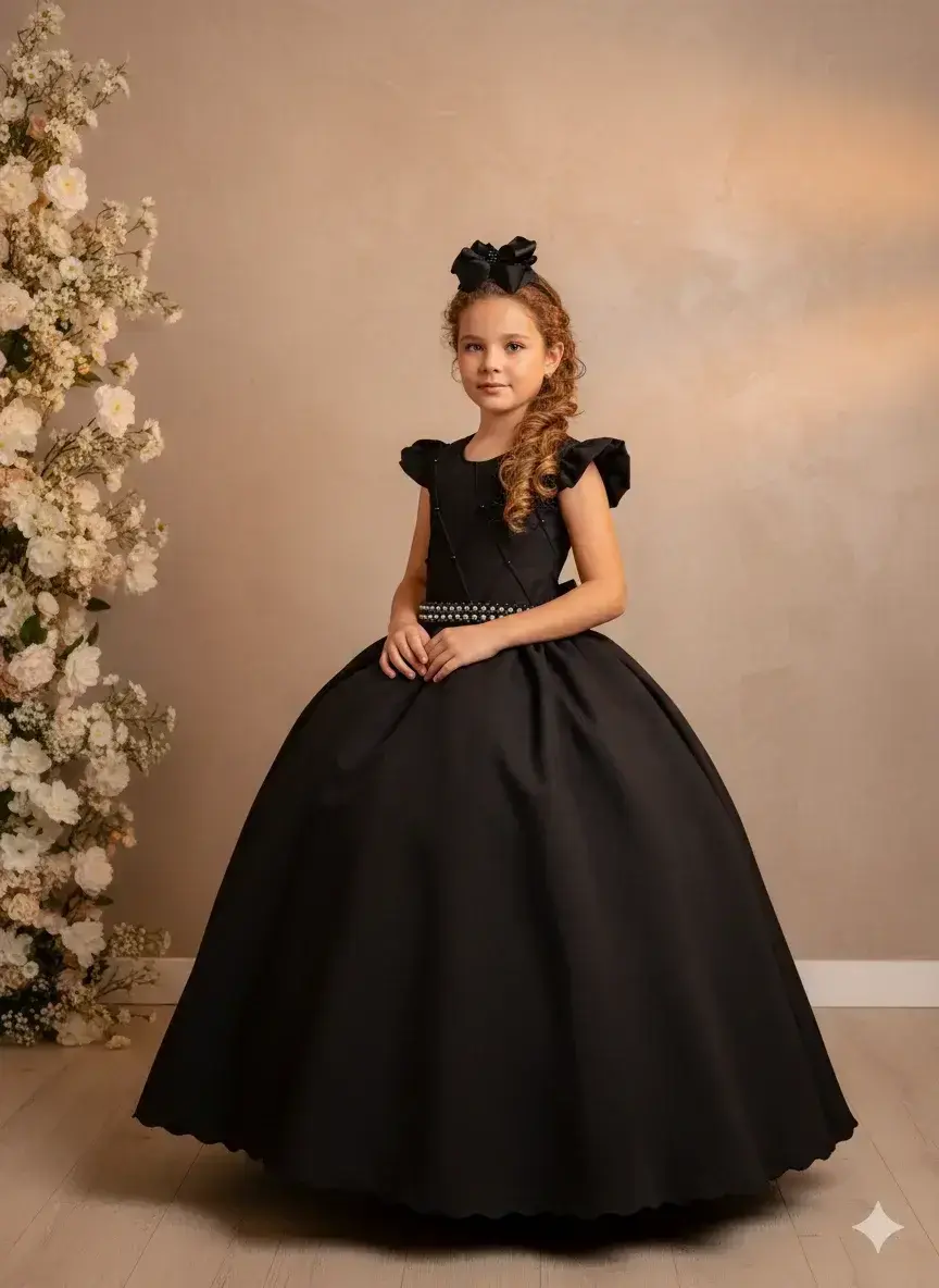 Vestido ariane longo preto
