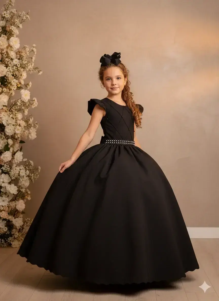 Vestido ariane longo preto, foto 2