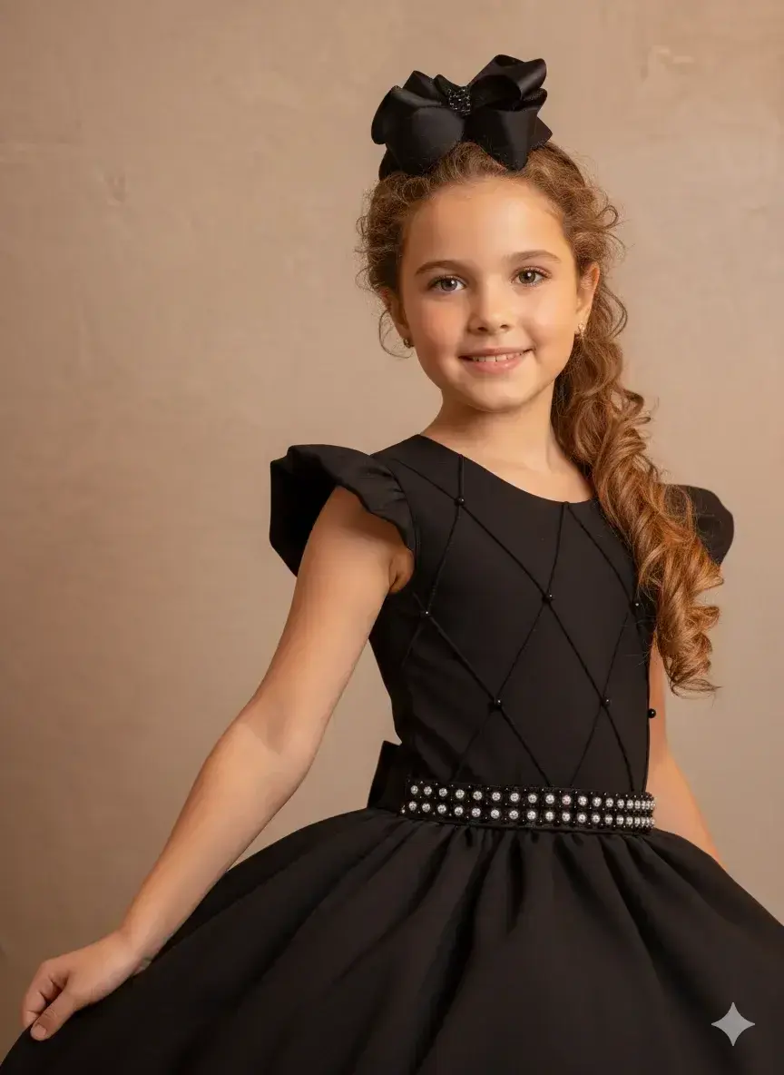 Vestido ariane longo preto, foto 3