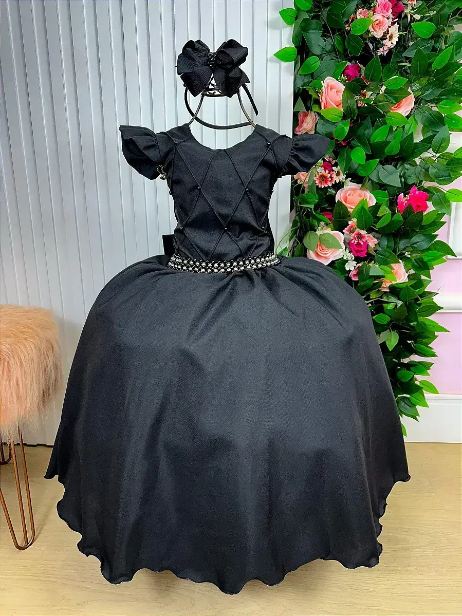 Vestido ariane longo preto, foto 4