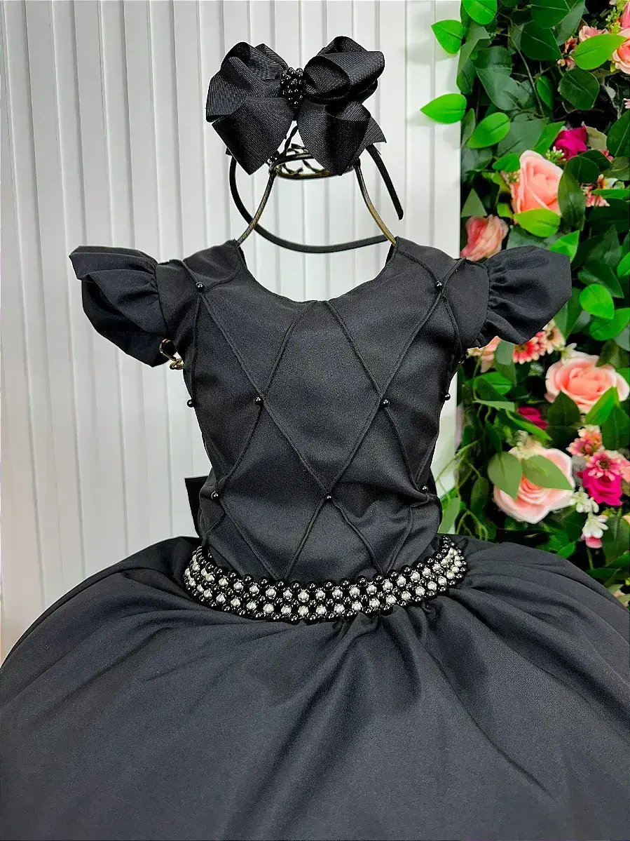 Vestido ariane longo preto, foto 5
