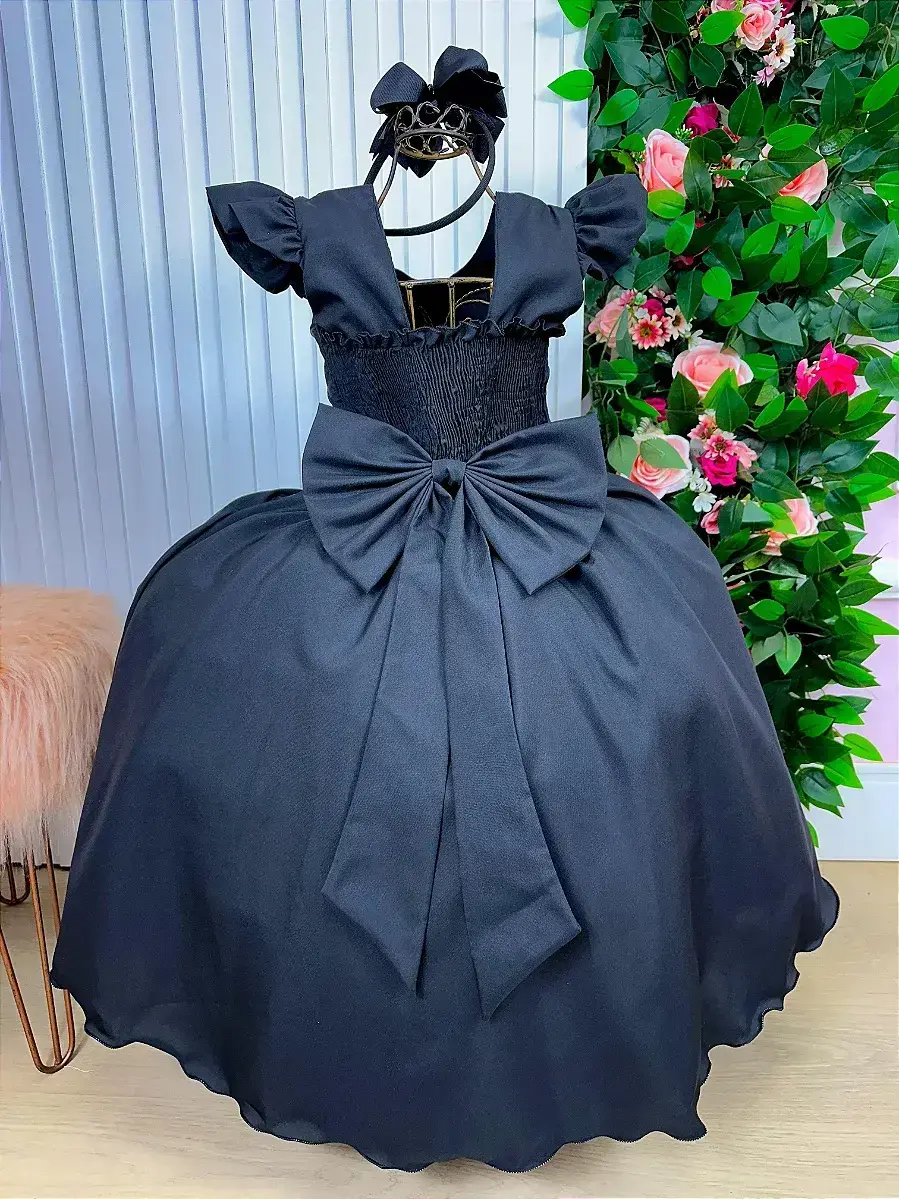 Vestido ariane longo preto, foto 6