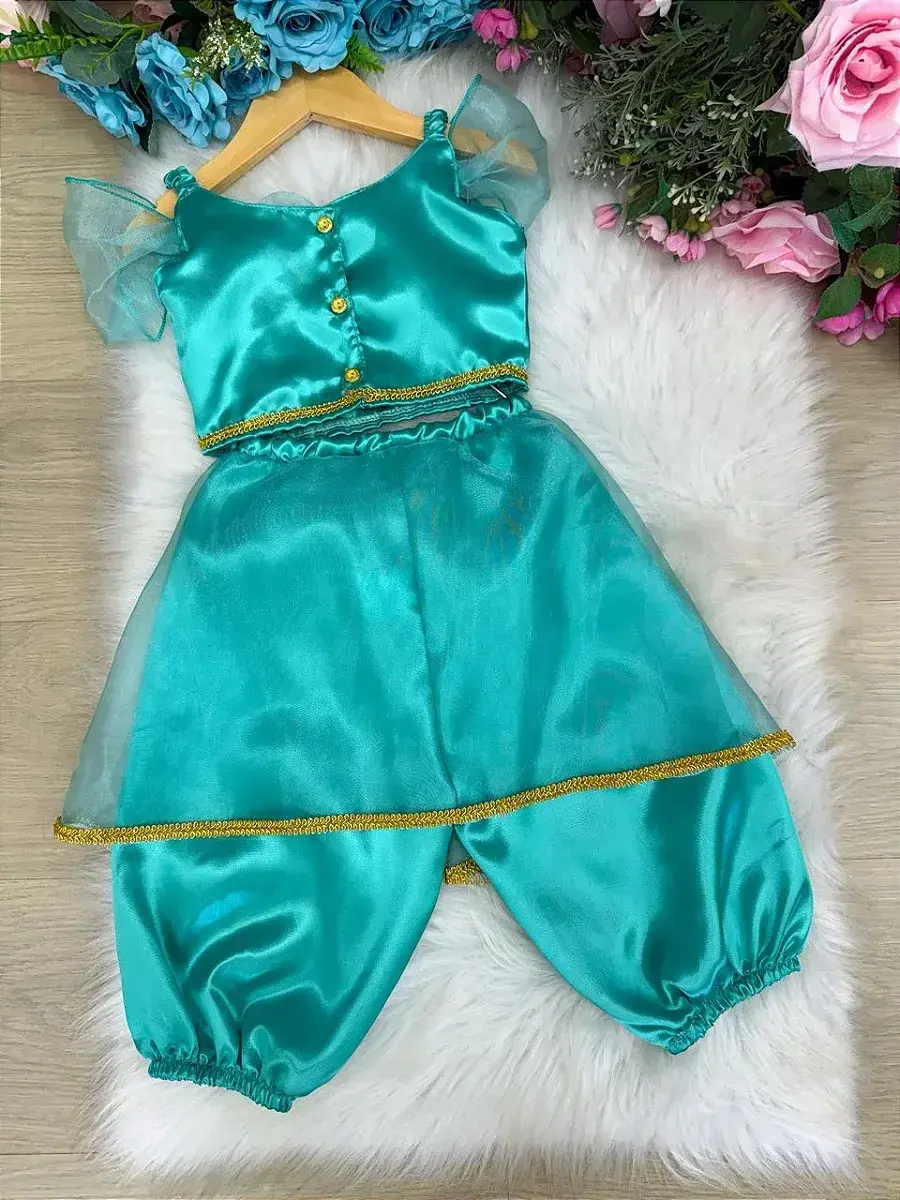Fantasia princesa jasmine verde tiffany, foto 8