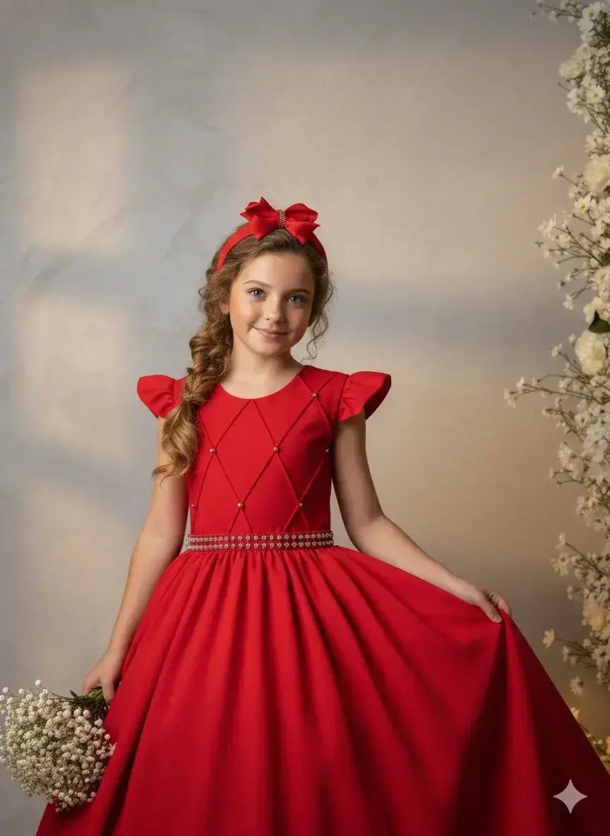 Vestido ariane longo vermelho, foto 2