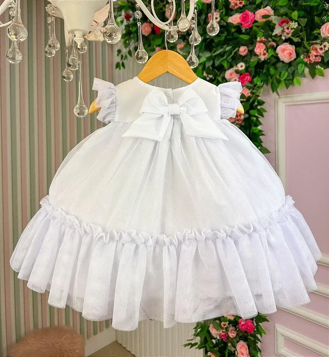 Vestido jardim das borboletas baby liz branco, foto 6