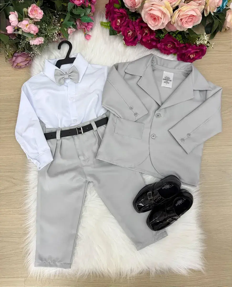 Conjunto social jorge terno cinza claro, foto 4