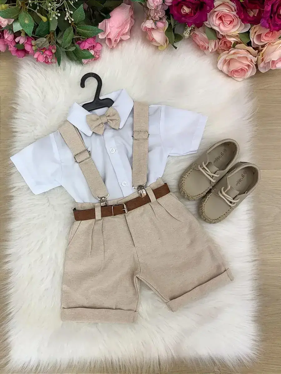 Conjunto social linho shorts, foto 3