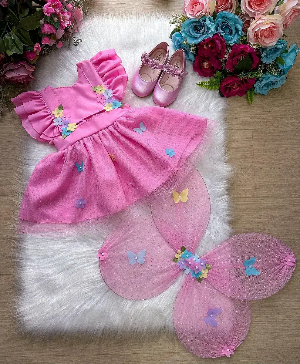 Vestido jardim encantado rosa, foto 4