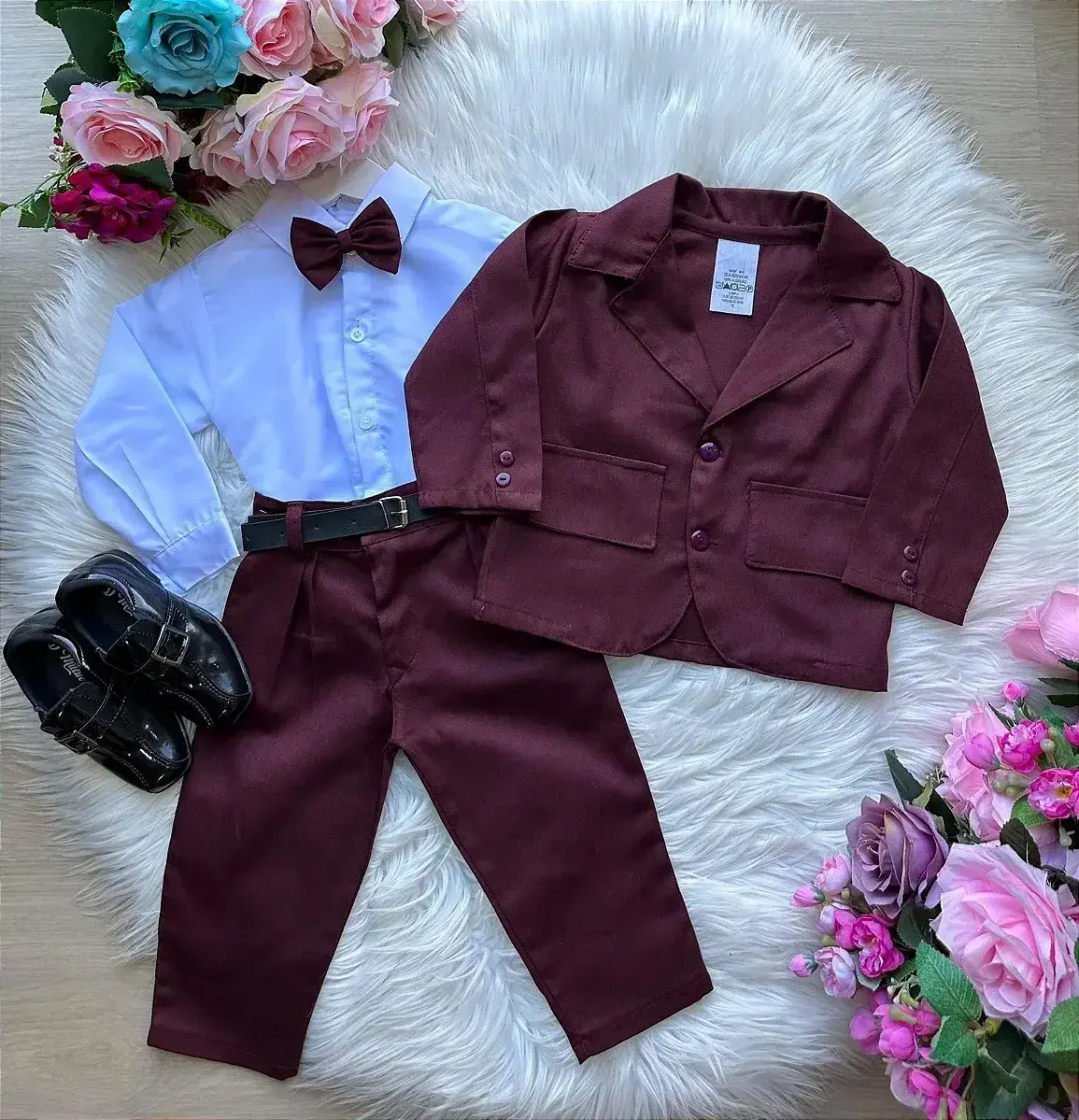 Conjunto social gabriel terno blaizer marsala