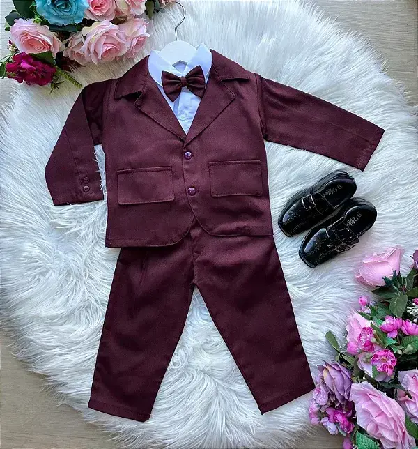 Conjunto social gabriel terno blaizer marsala, foto 3
