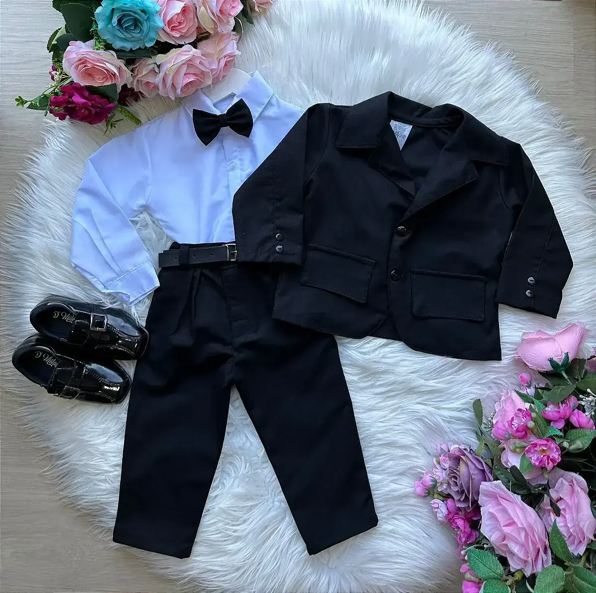 Conjunto social gabriel terno blaizer preto