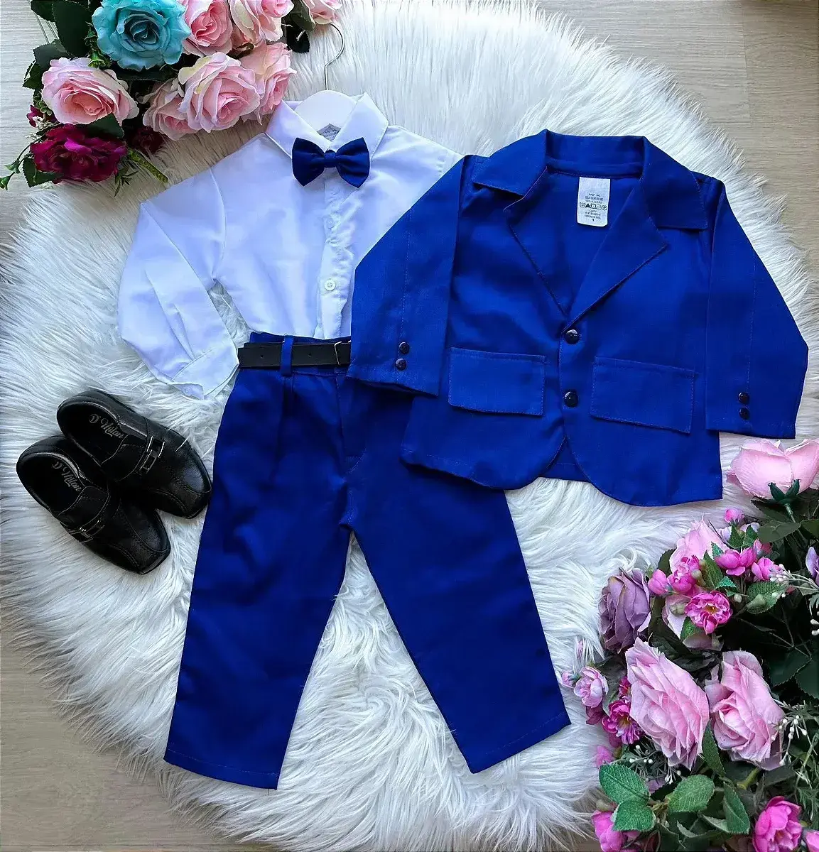 Conjunto social gabriel terno blaizer azul royal