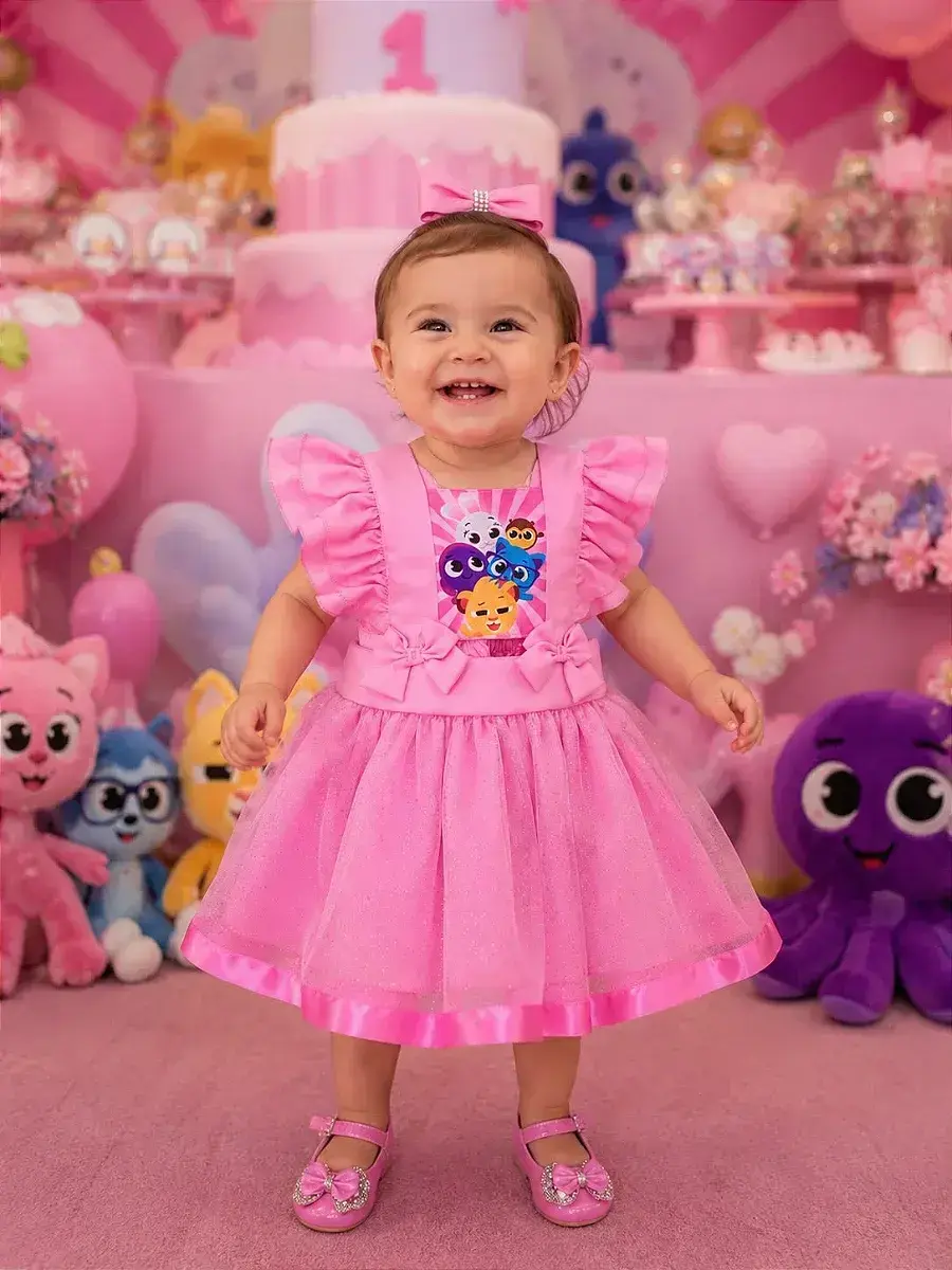 Vestido bolofofos bolo fofos rosa