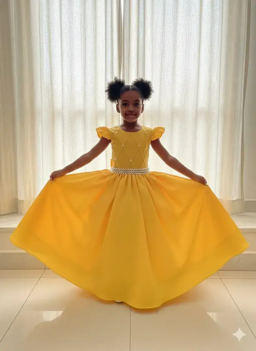 Vestido ariane longo amarelo gema, foto 2