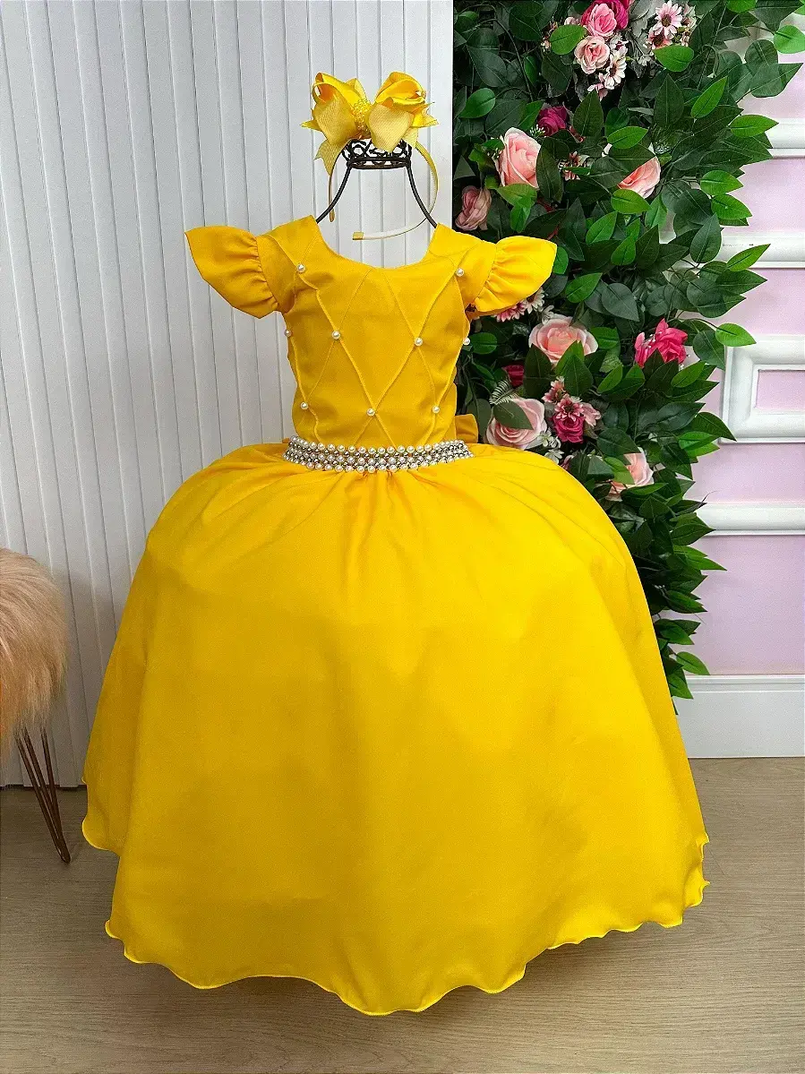 Vestido ariane longo amarelo gema, foto 7