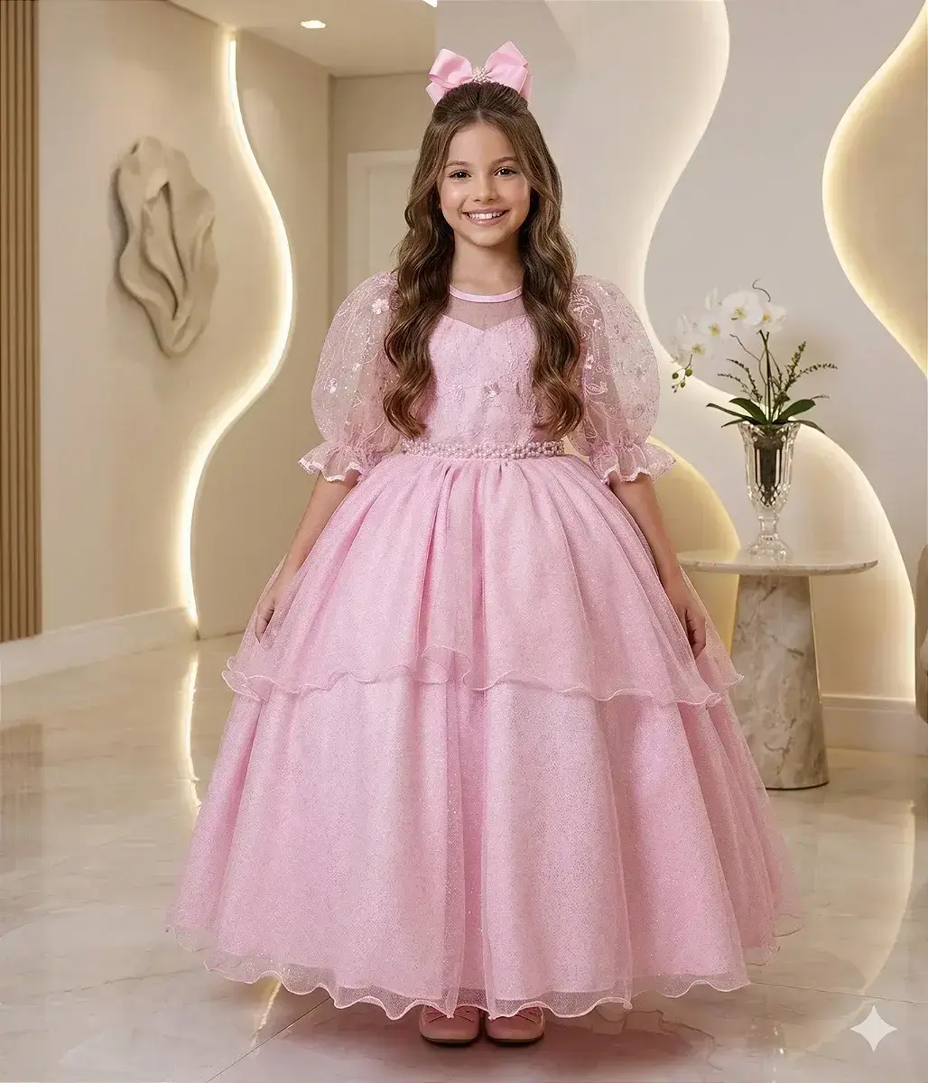 Vestido longo eva rosa