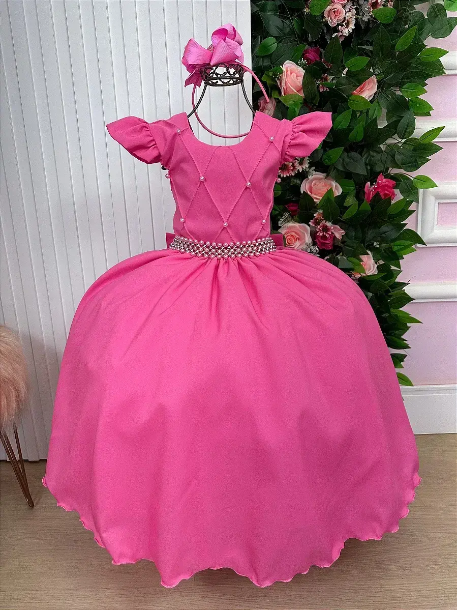 Vestido ariane longo rosa chiclete, foto 4