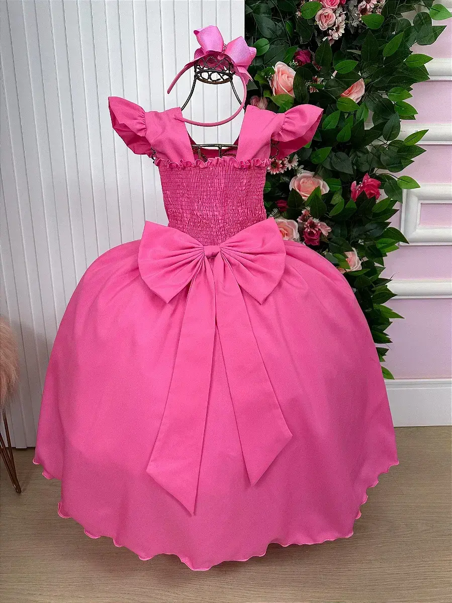 Vestido ariane longo rosa chiclete, foto 6