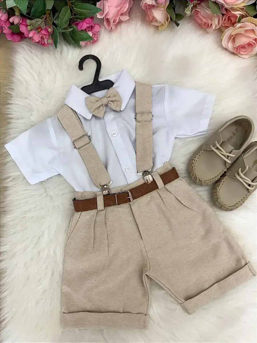 Conjunto social linho shorts, foto 5