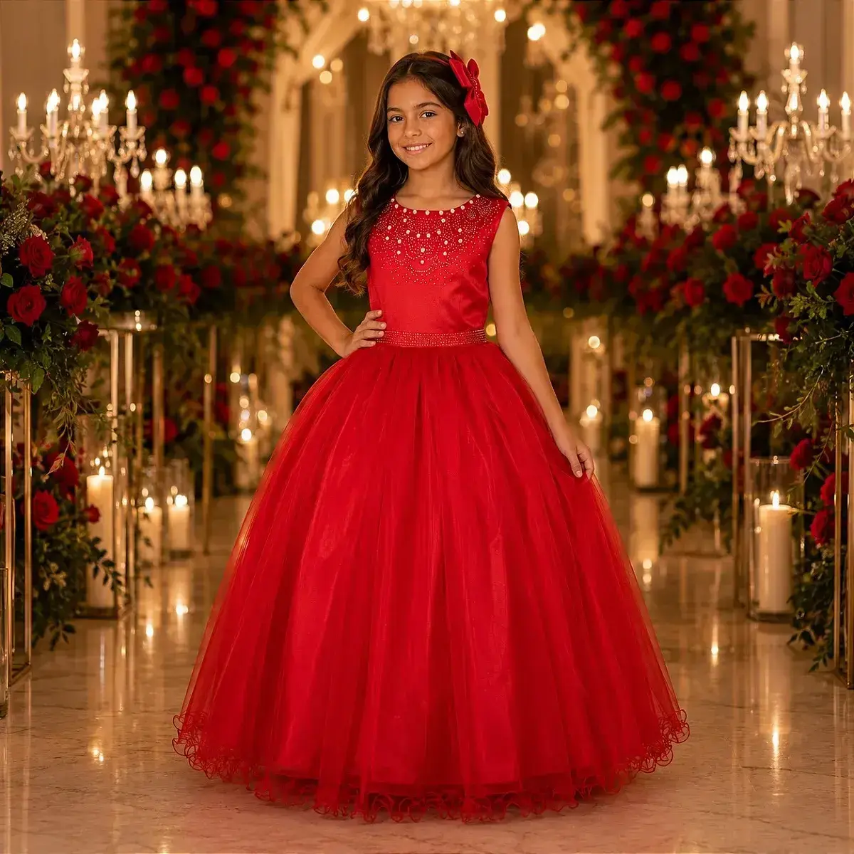 Vestido longo regata vermelho