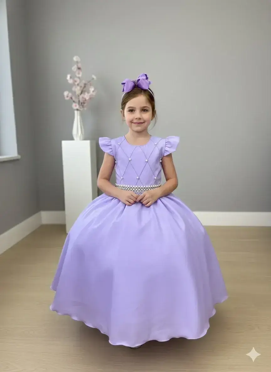 Vestido ariane longo lilás, foto 2