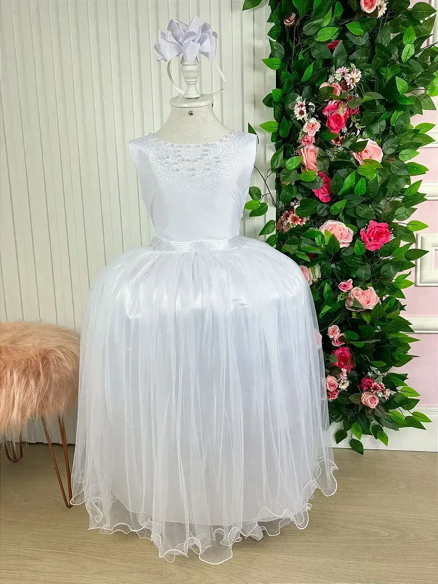 Vestido longo regata branco, foto 2