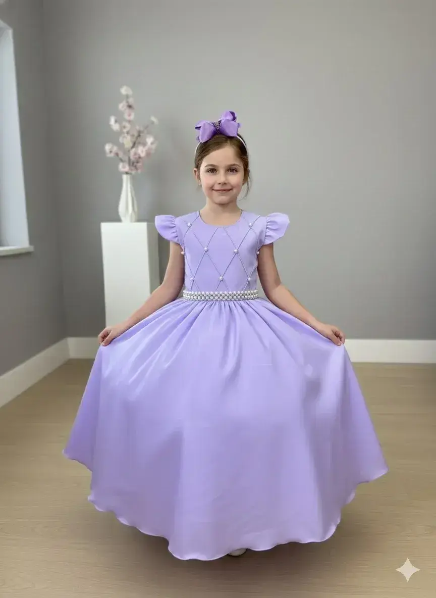 Vestido ariane longo lilás, foto 4