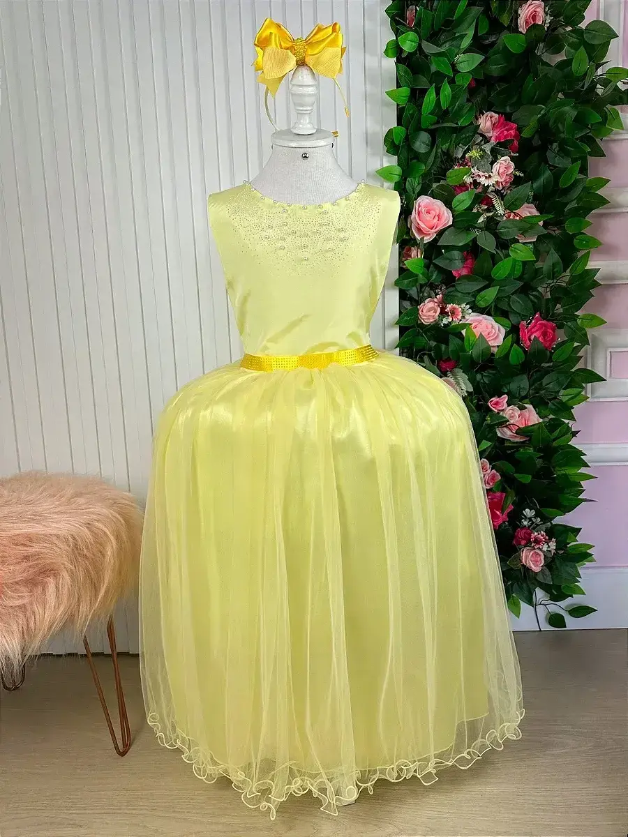 Vestido longo regata amarelo, foto 2