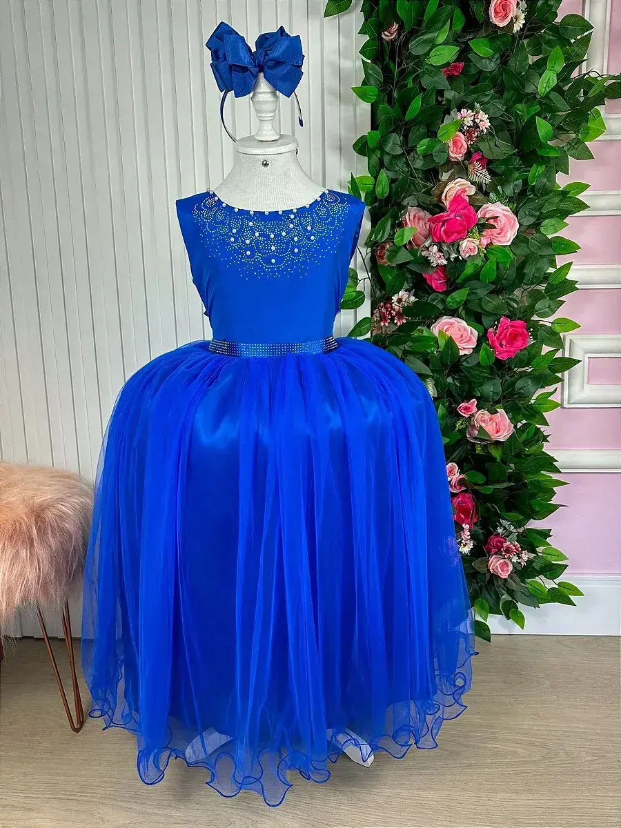 Vestido longo regata azul royal, foto 3