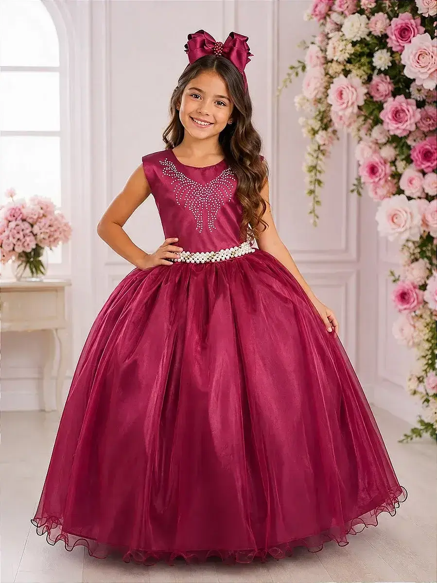 Vestido longo larissa marsala