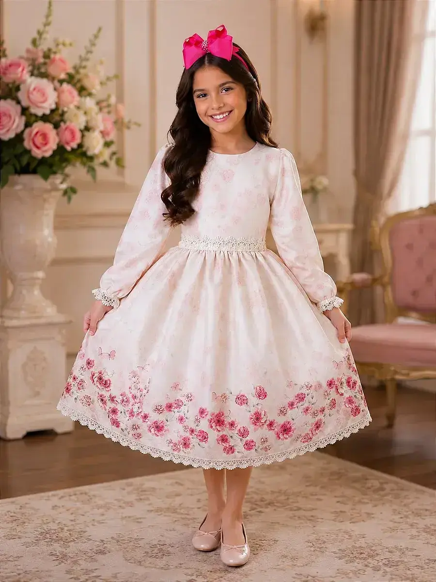 Vestido jardim encantado inverno off