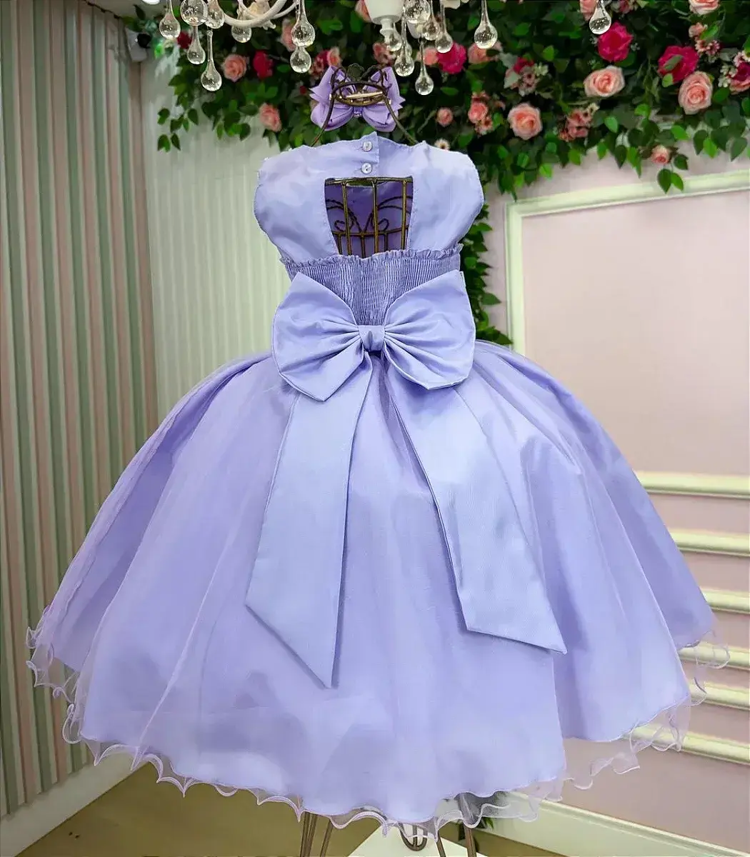 Vestido jardim das borboletas lilas viviane, foto 5