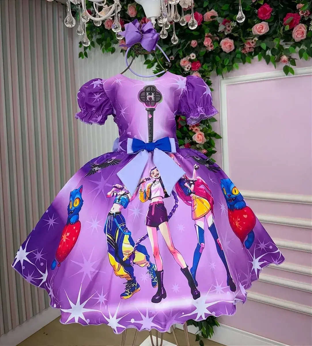 Vestido festa guerreiras musical