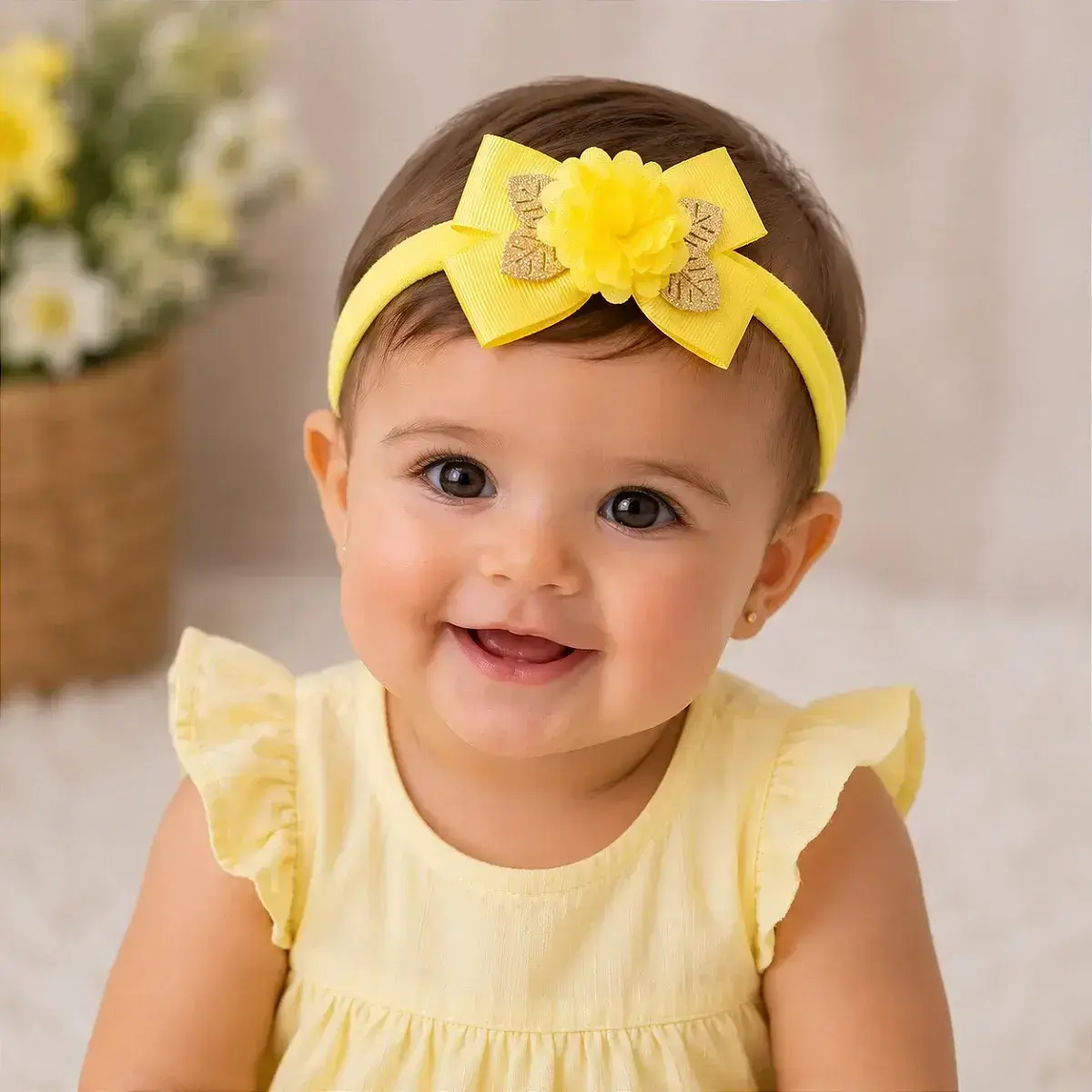 Faixa florzinha amarelo