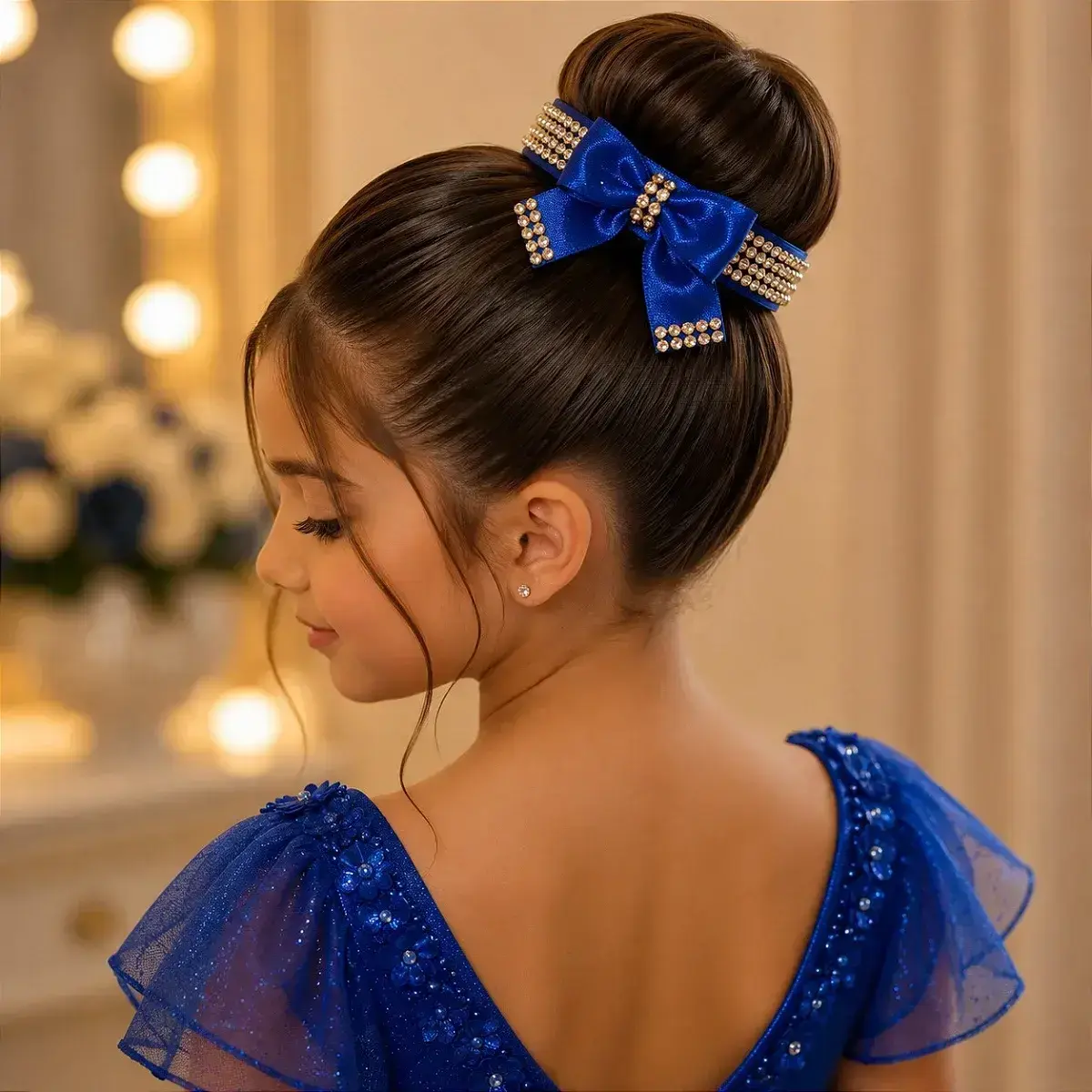 Porta coque azul royal laço strass