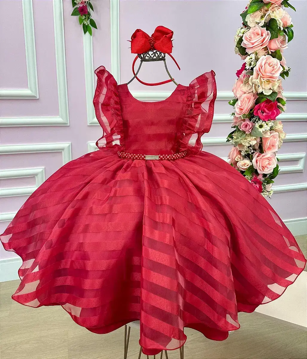 Vestido laila vermelho